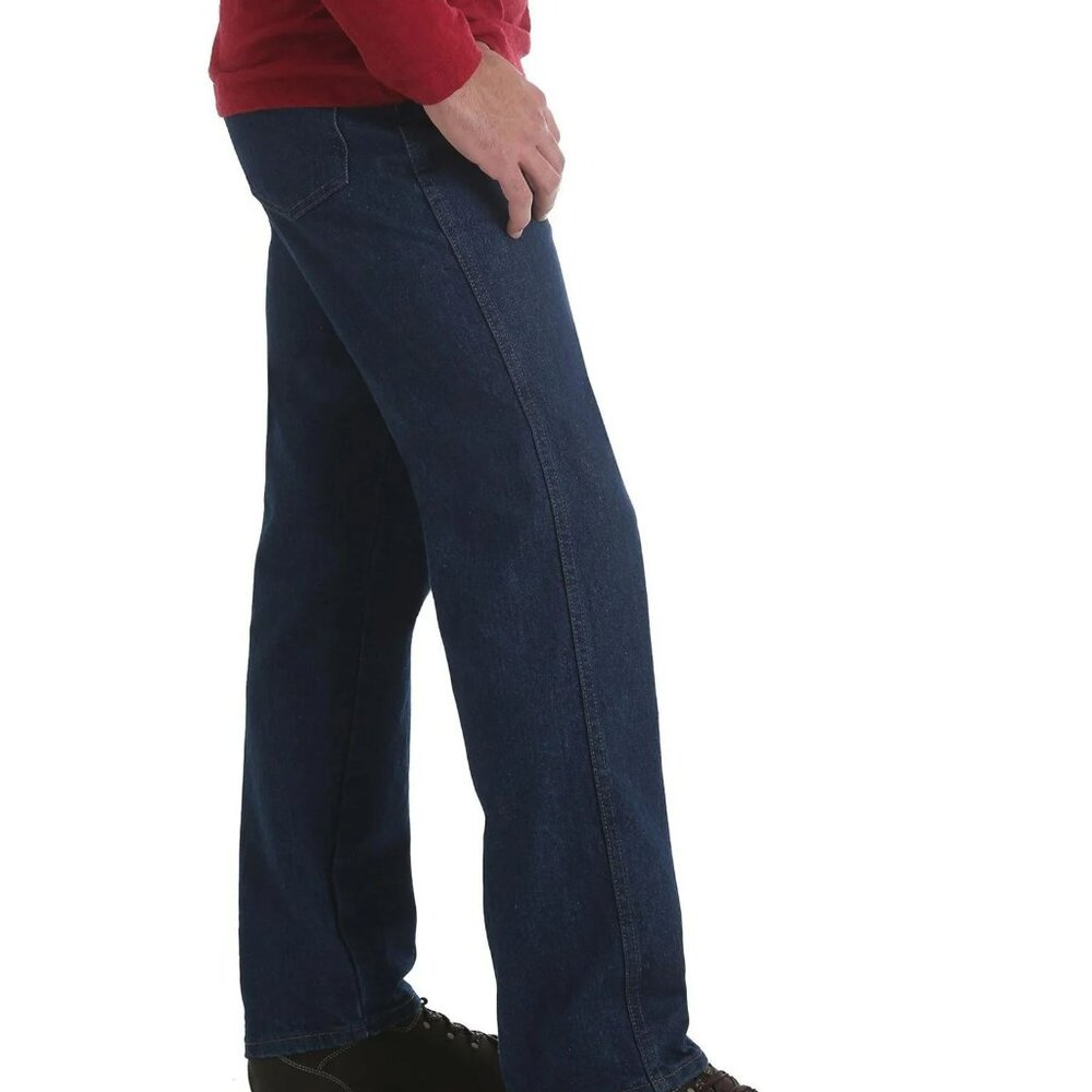 NWT W44 L34 Rustler Wrangler Men's Regular Fit Straight Leg Denim Jeans 44x32 - Picture 2 of 5
